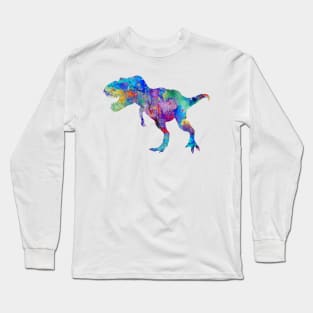 Dinosaur T-Rex Art Tyrannosaurus Rex Decor Watercolor Print Long Sleeve T-Shirt